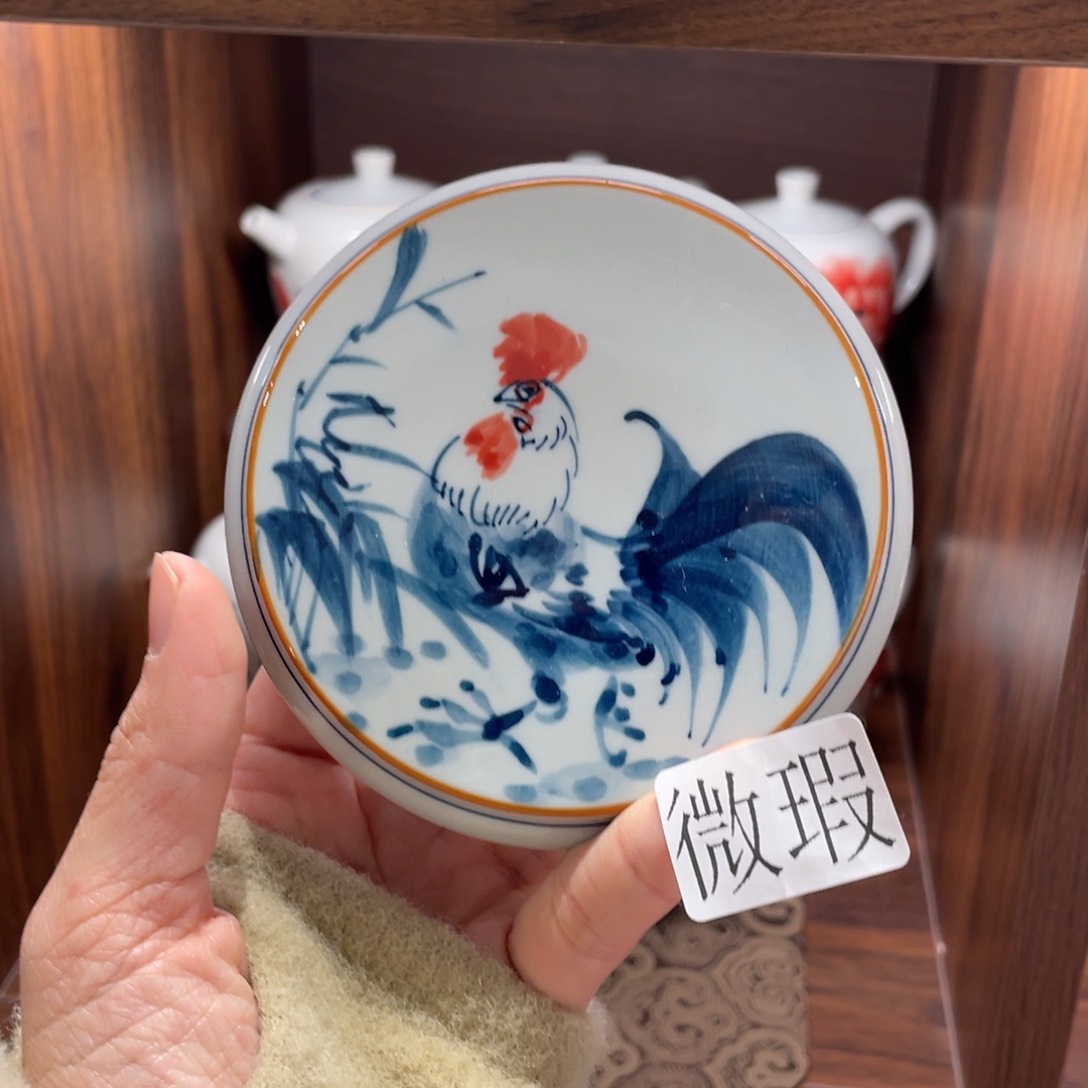 有瑕釉下彩纯手绘