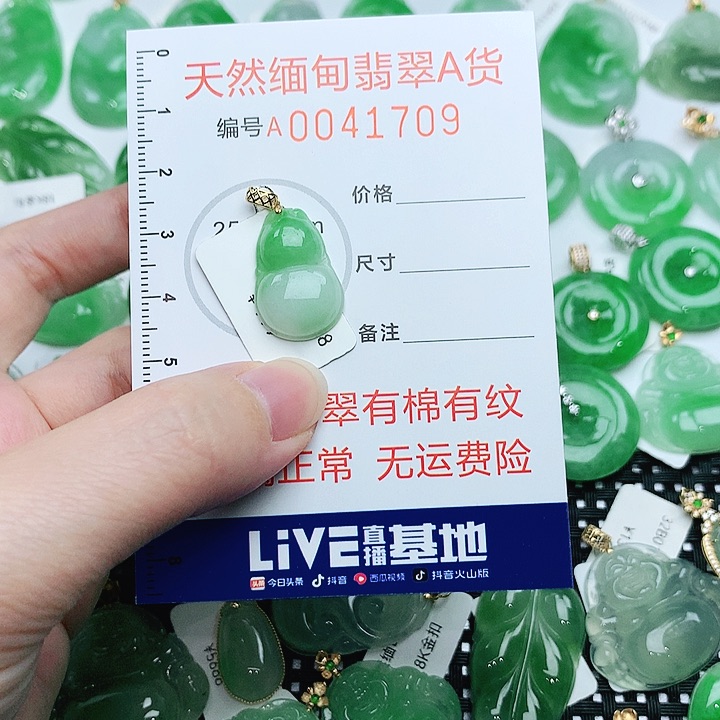 翡翠18K金镶嵌颈饰11111111