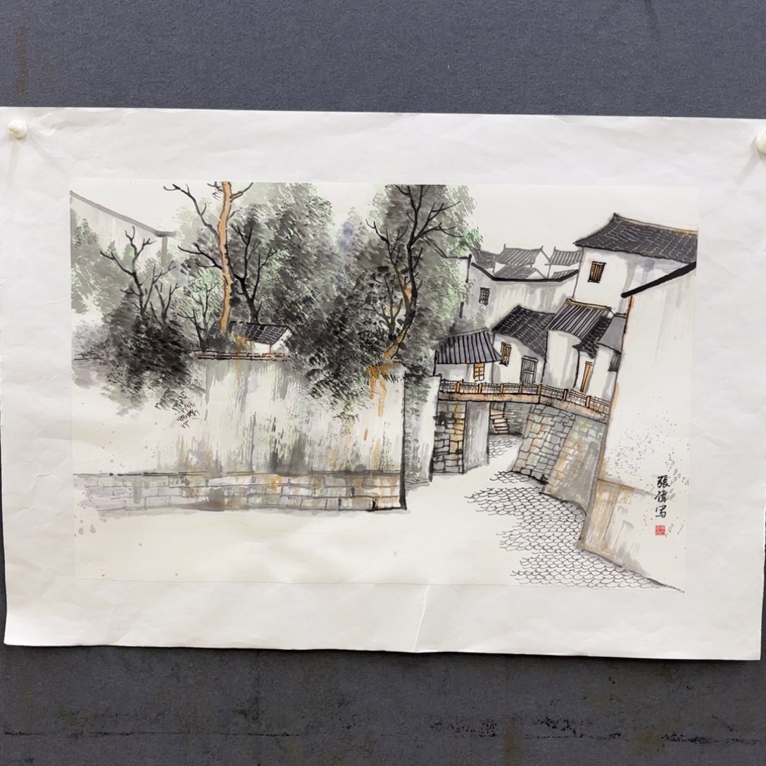 相***村国画卡纸的制作方法和制作