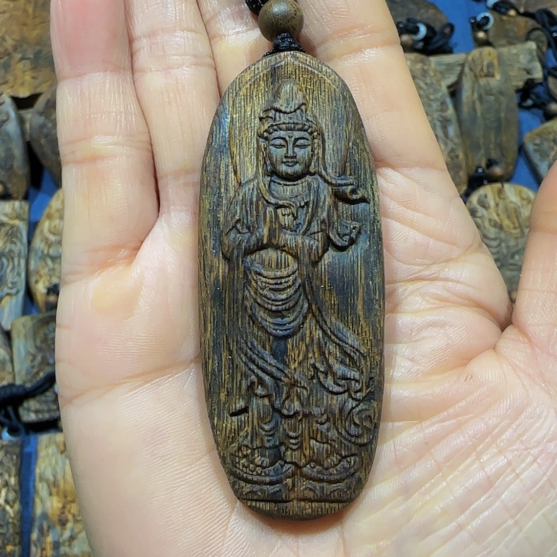 沉香碎屑沉香海南国香乌身观音带绳带绳13