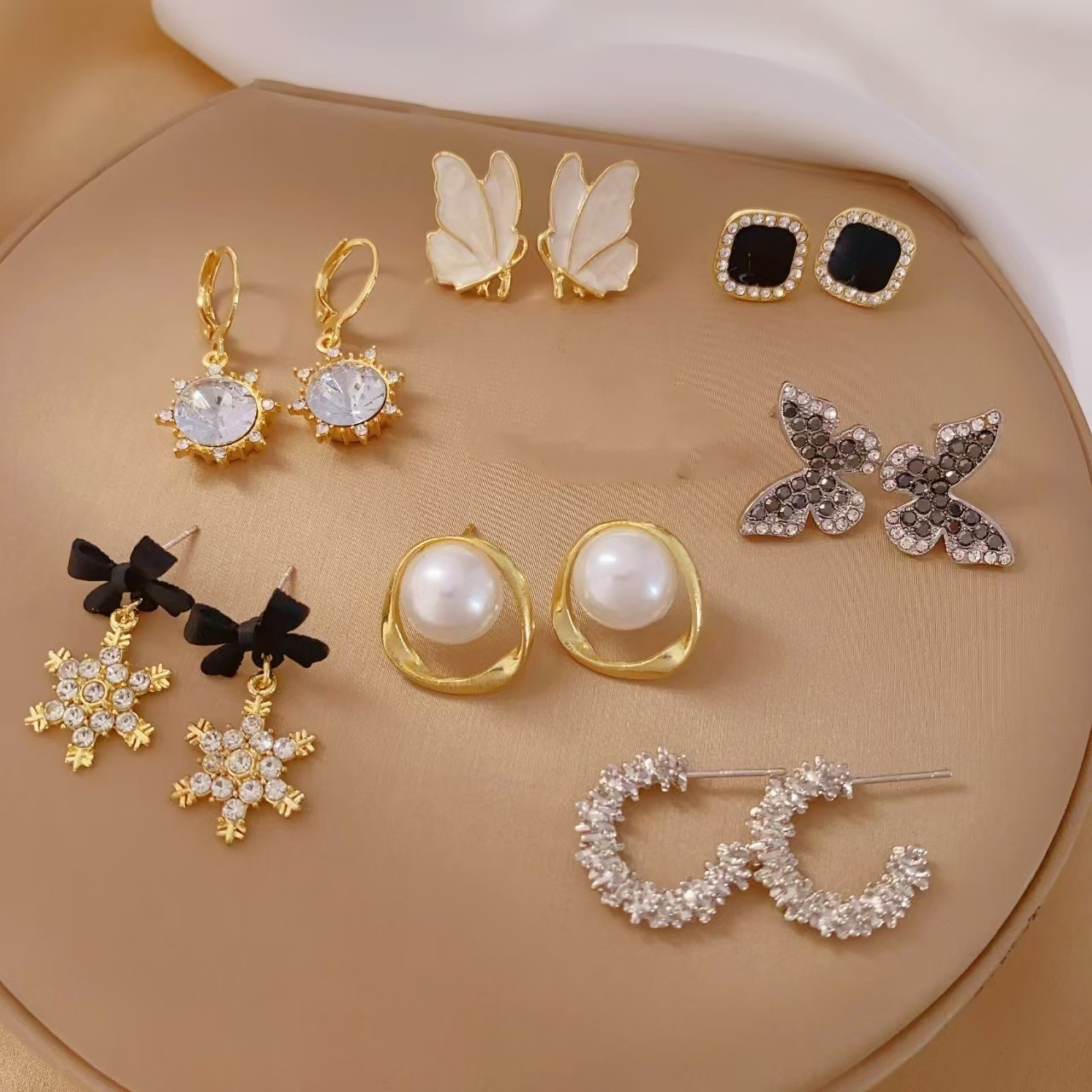 合金耳饰  任选7对耳饰[喜饰]2025年秋季新品百搭简约精致