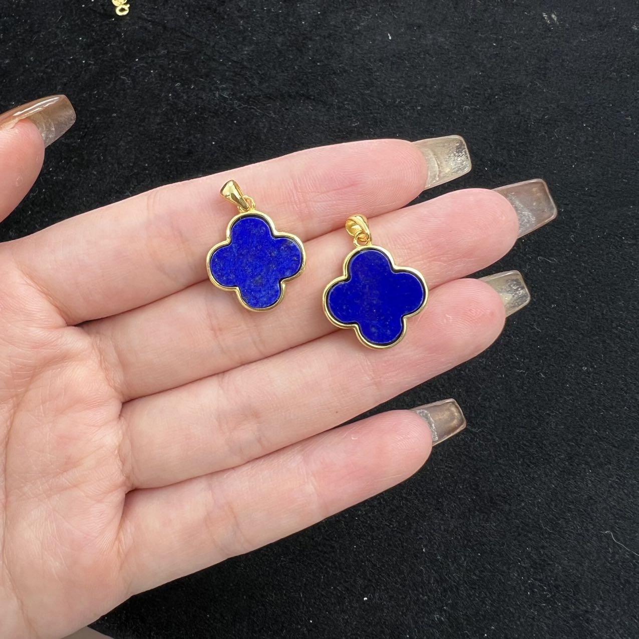 【云上菁菁】DS00622-青金石吊坠 多样性发其一-15*2.5mm（WJ）