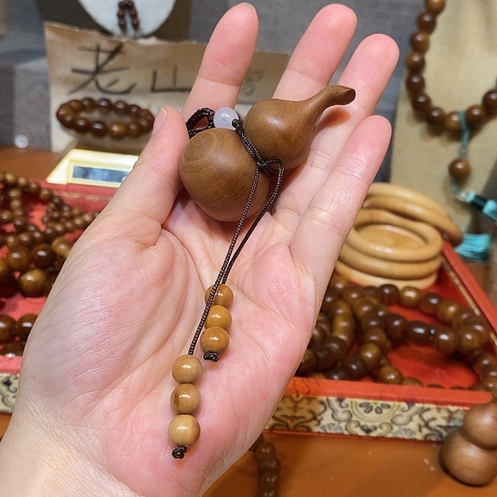 老山檀香葫芦手把件