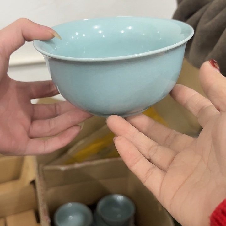 龙泉云间青瓷小米茶器