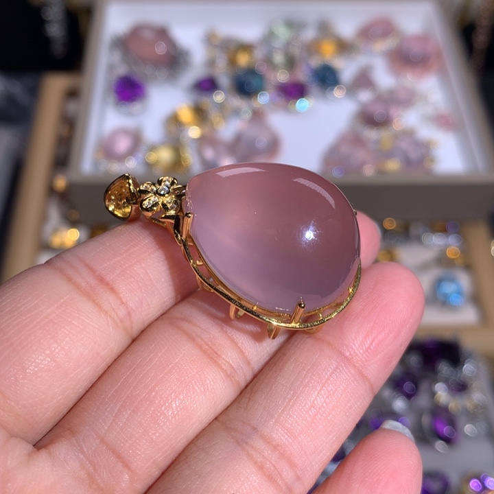 【闪购商品】水晶戒指银S925镶嵌月*戒指