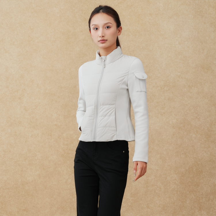 西町村屋简约羽绒服女装2025冬季新款修身轻薄短款外套XXAD10240