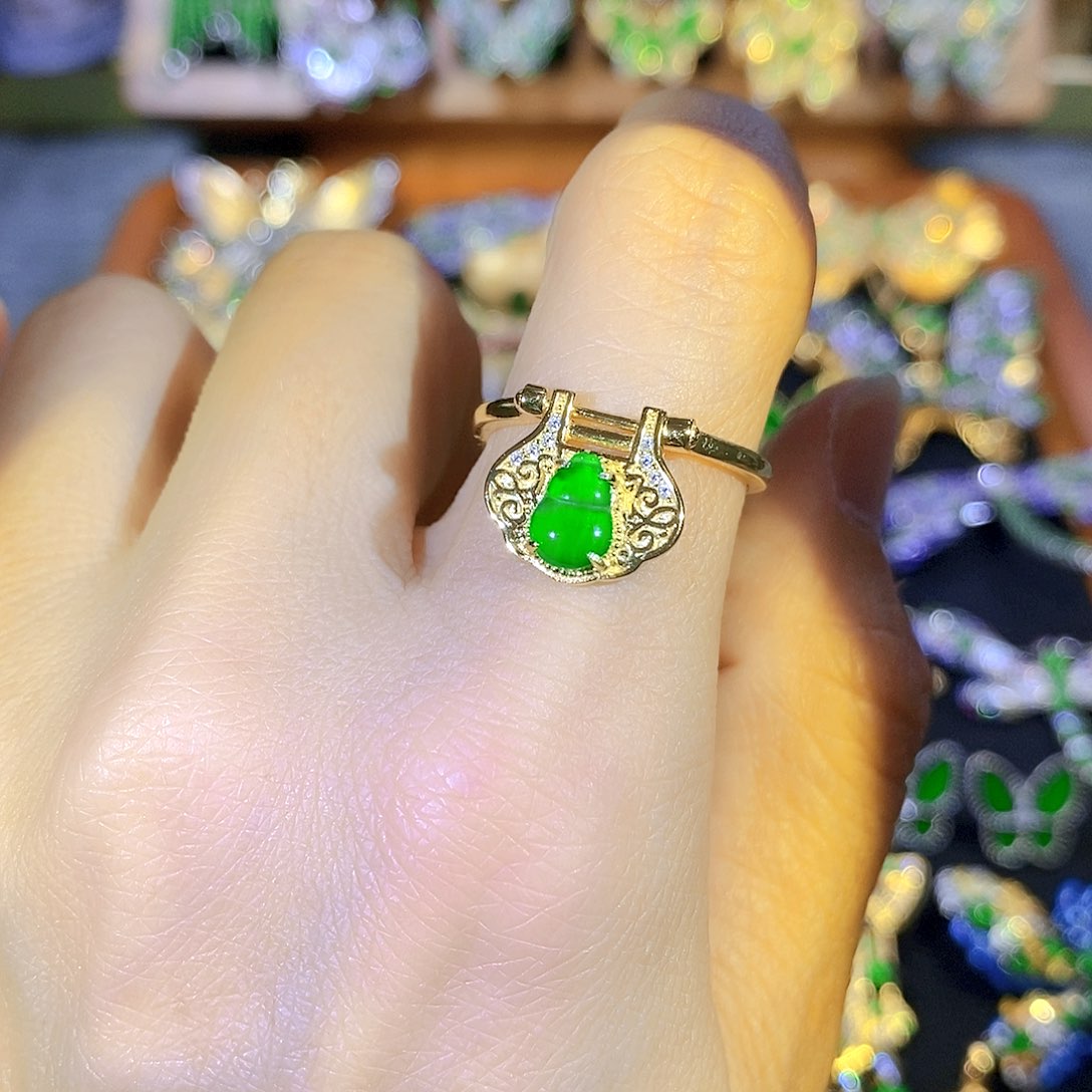 吊坠(不含链)银S925镶嵌翡翠