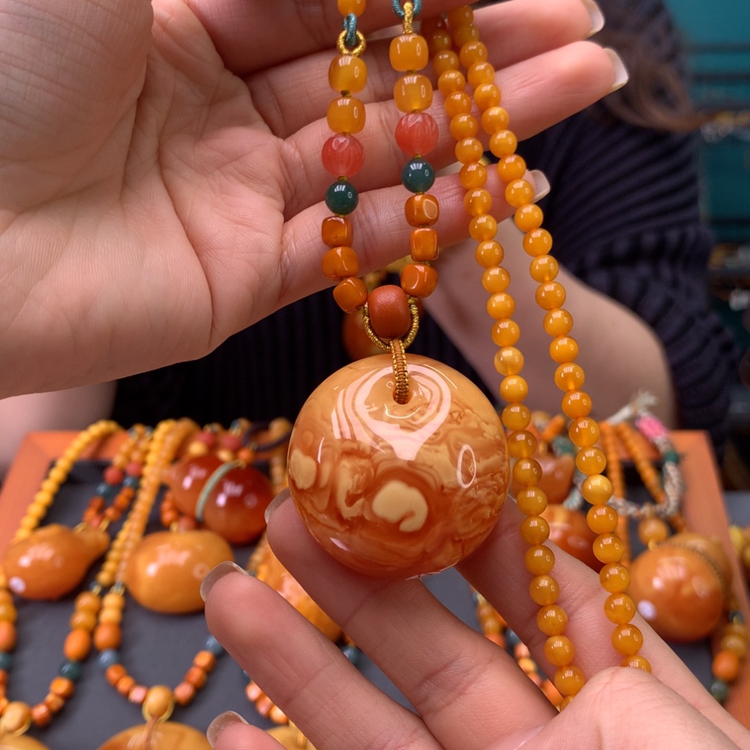 蜜蜡未镶嵌颈饰天然