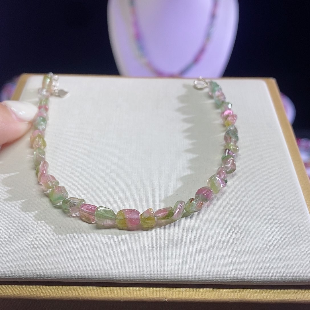 碧玺手链未镶嵌随形