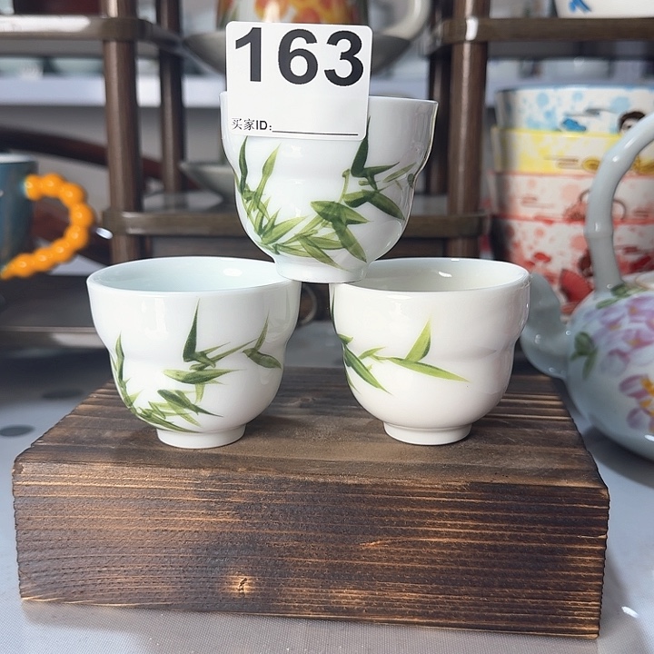 3个景德镇陶瓷小葫芦杯杯