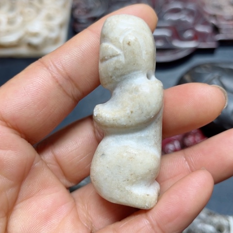 吊坠白玉菩提把件