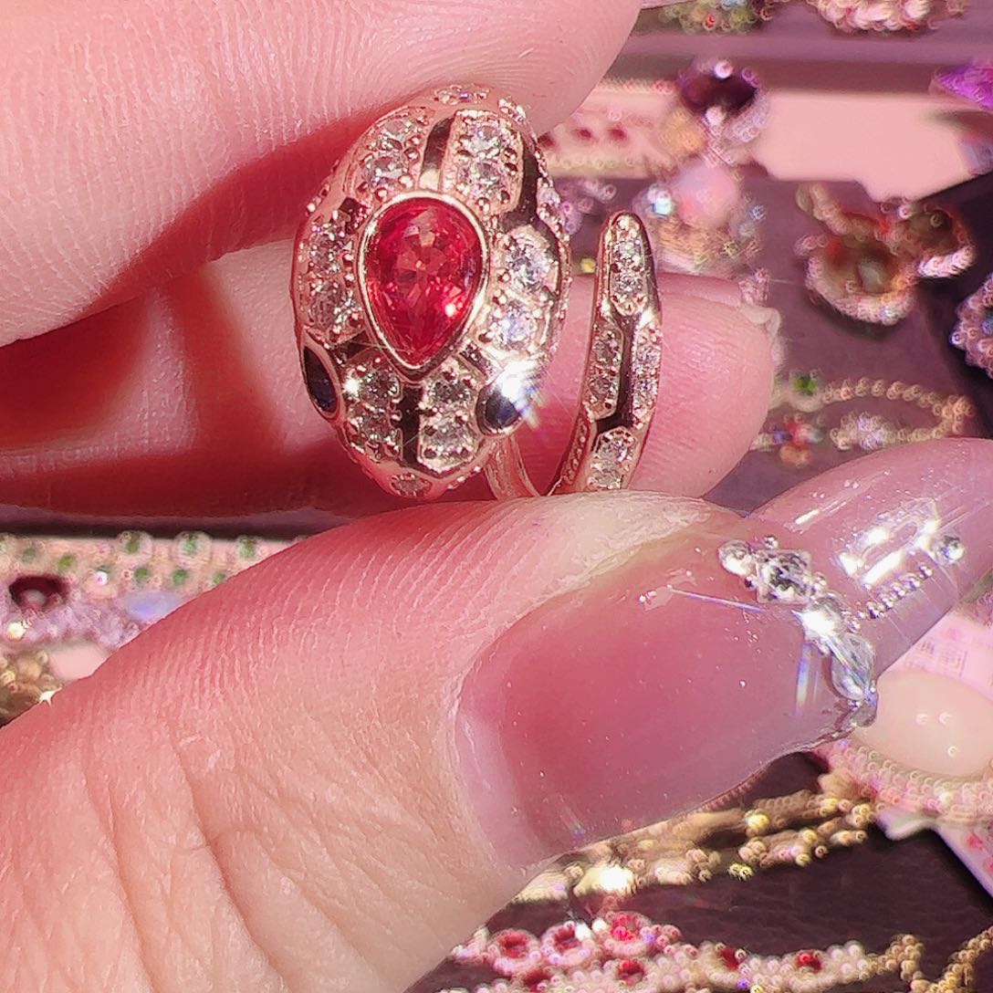 蓝宝石戒指银S925镶嵌