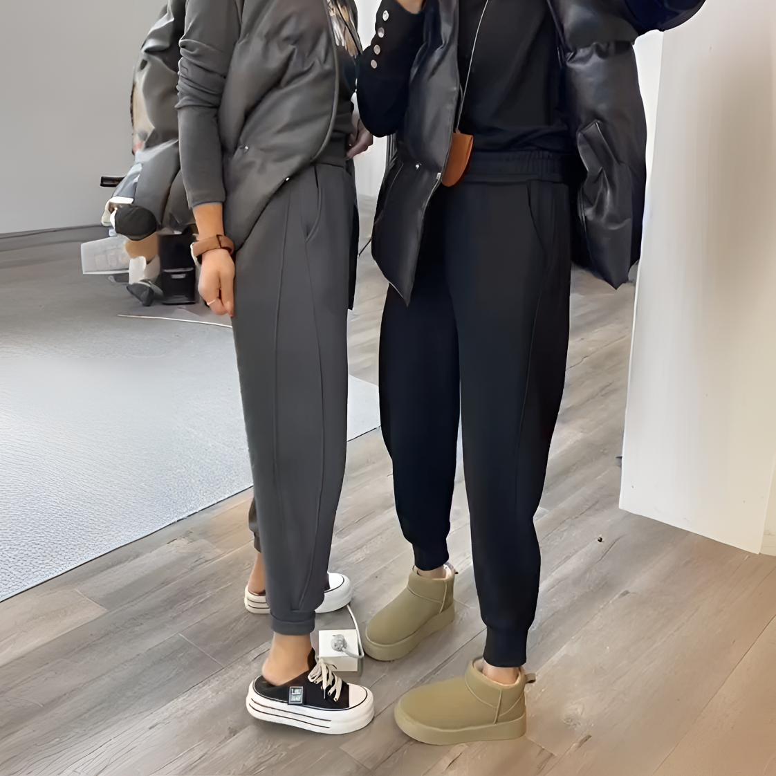 2025秋冬新款百搭卫裤女秋冬高腰显瘦休闲运动宽松束脚哈伦裤子女