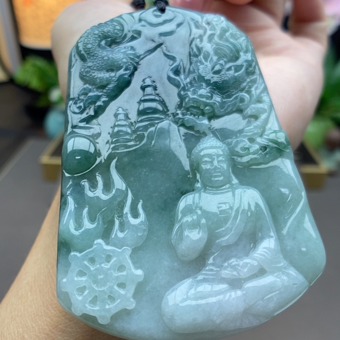 翡翠未镶嵌颈饰吊坠23