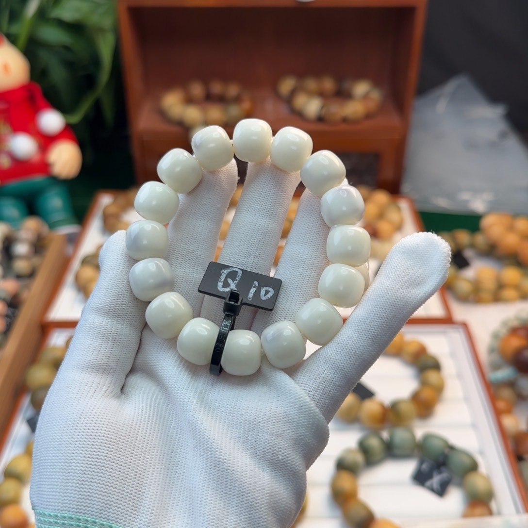 菩提根/象牙果手串卡14桶珠奶紫全品10