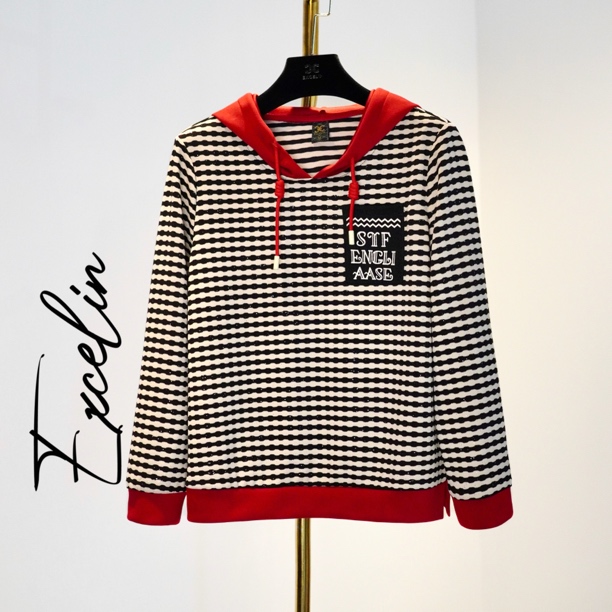 【自在时光连帽卫衣】秋季新款时尚舒适显瘦减龄洋气套头休闲女上衣