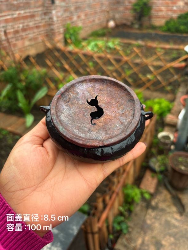 手工手作淘泥迷你小建水小盖置创意茶宠底座