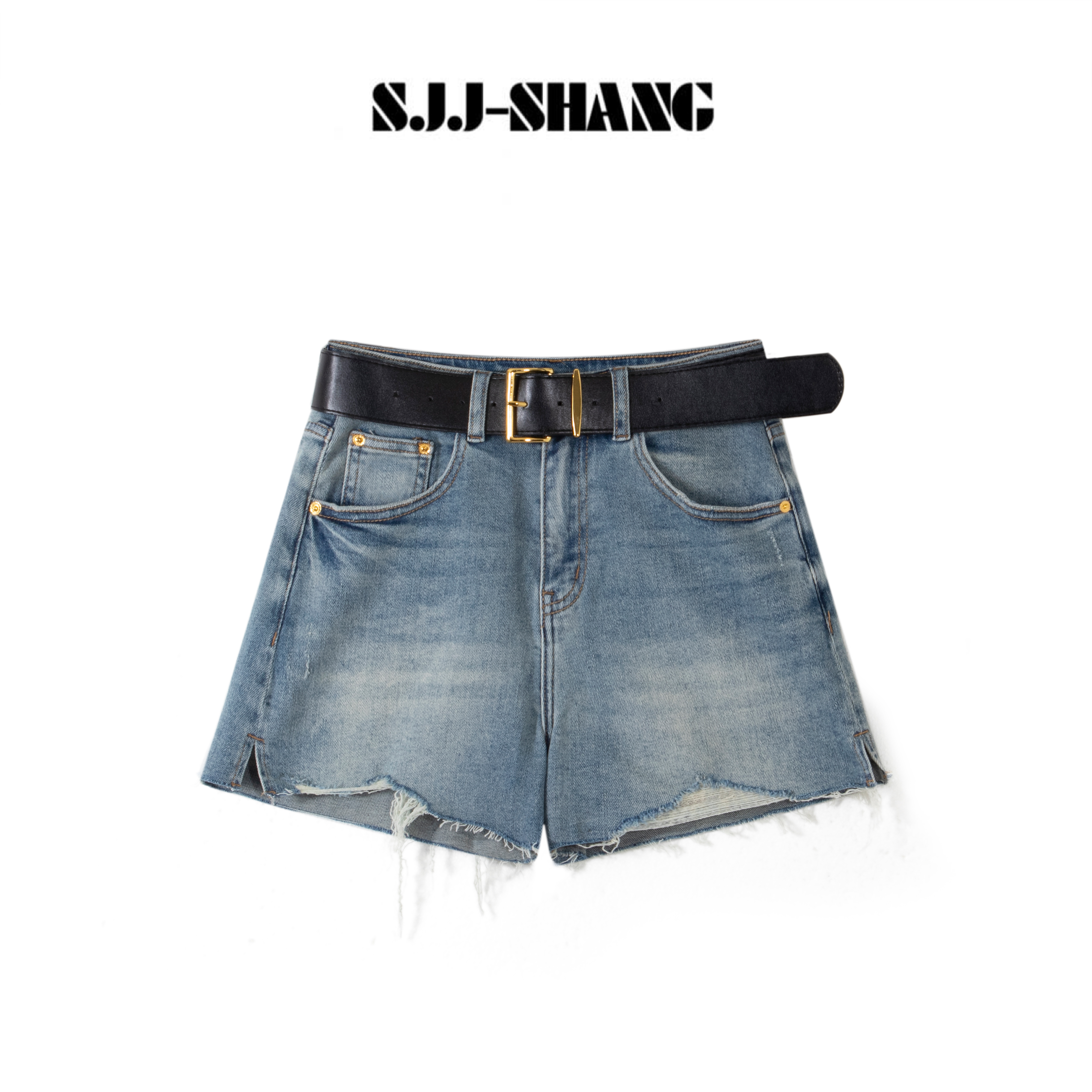 SJJ-SHANG【树林牛仔】25ss新品重磅棉舒适气质牛仔短裤q134623p