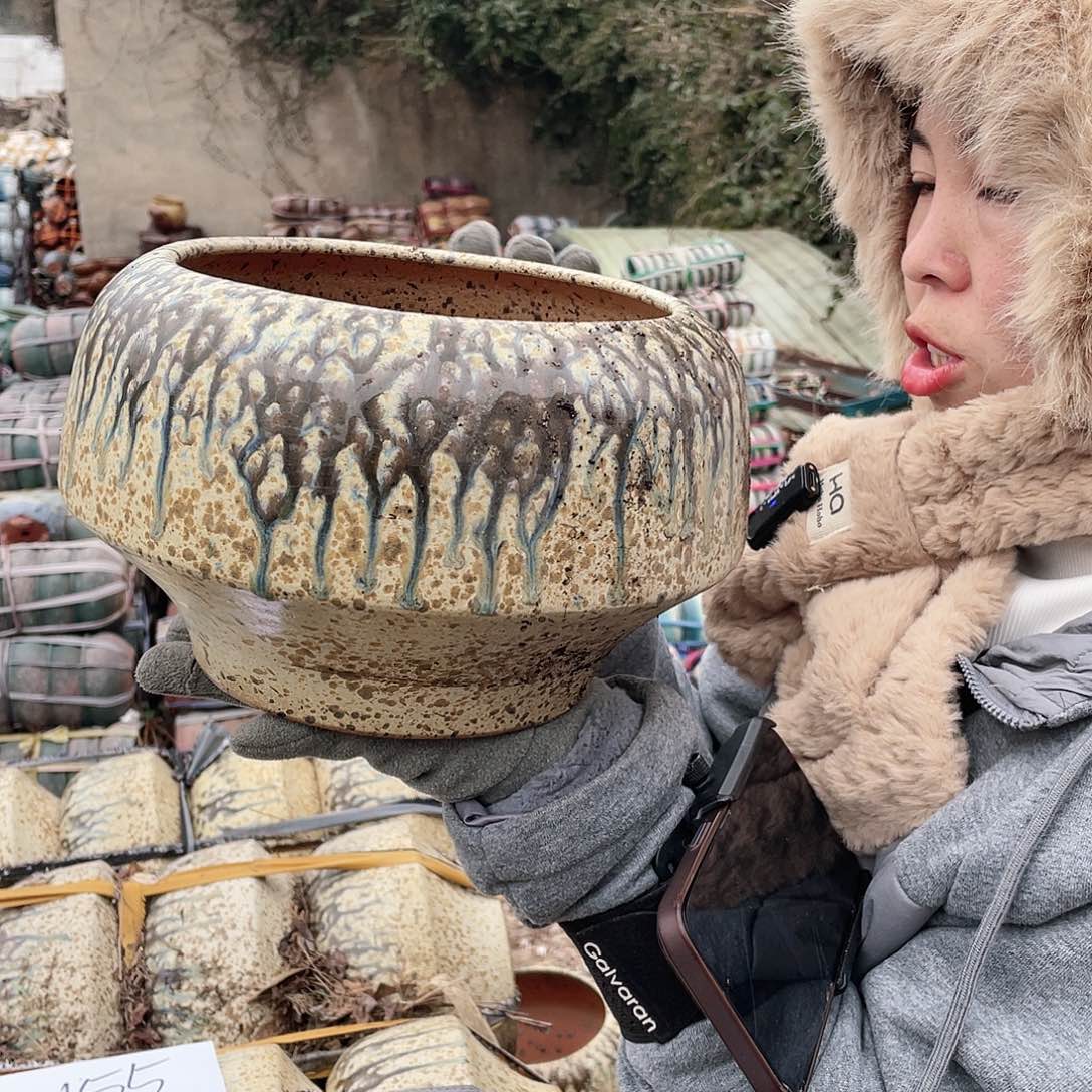 红陶王嫂花盆0123-155