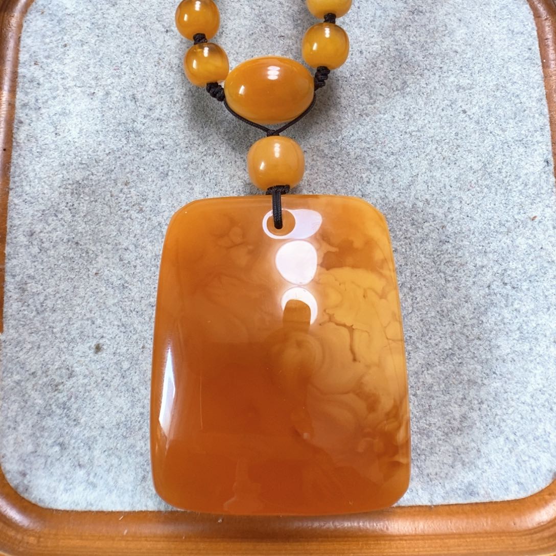 蜜蜡项链未镶嵌蜜蜡吊坠