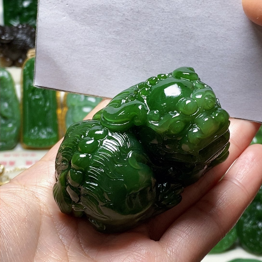 和田玉（碧玉）大手把未镶嵌