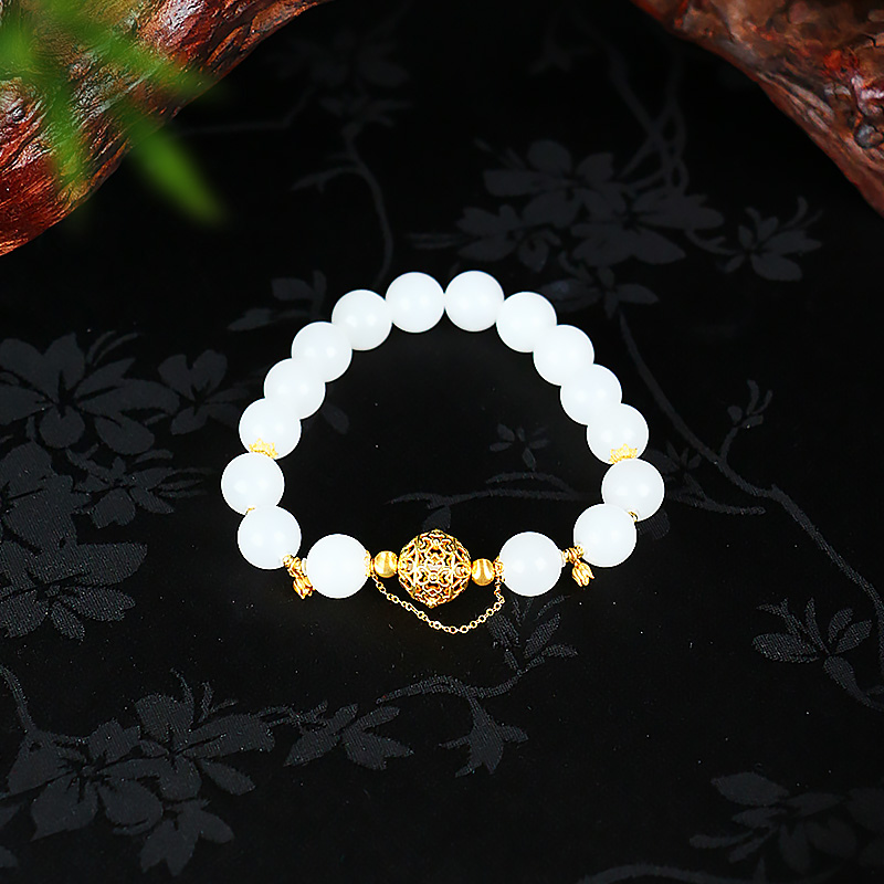 和田玉白玉手链【6167D】