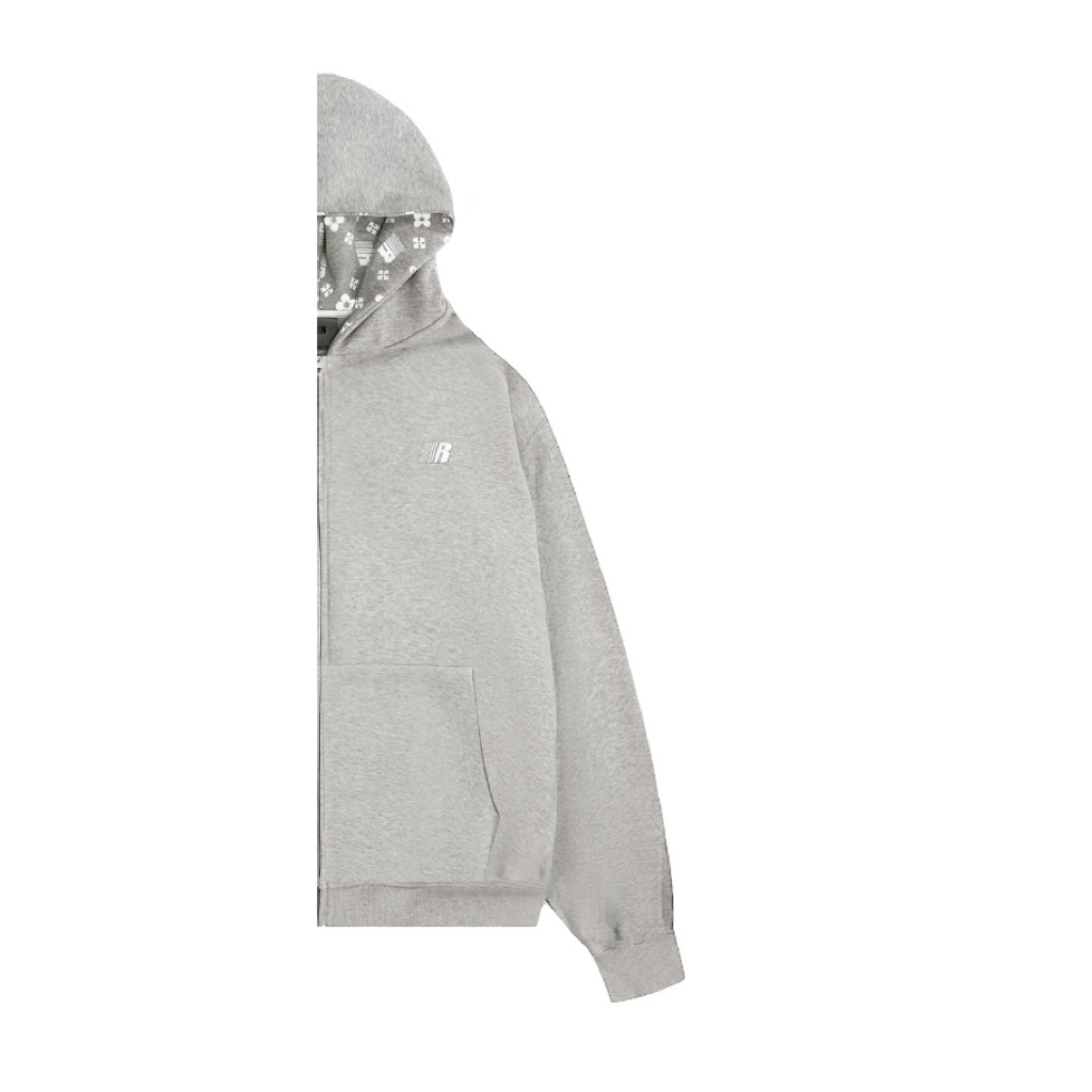 F家 美式印花开衫拉链连帽卫衣外套