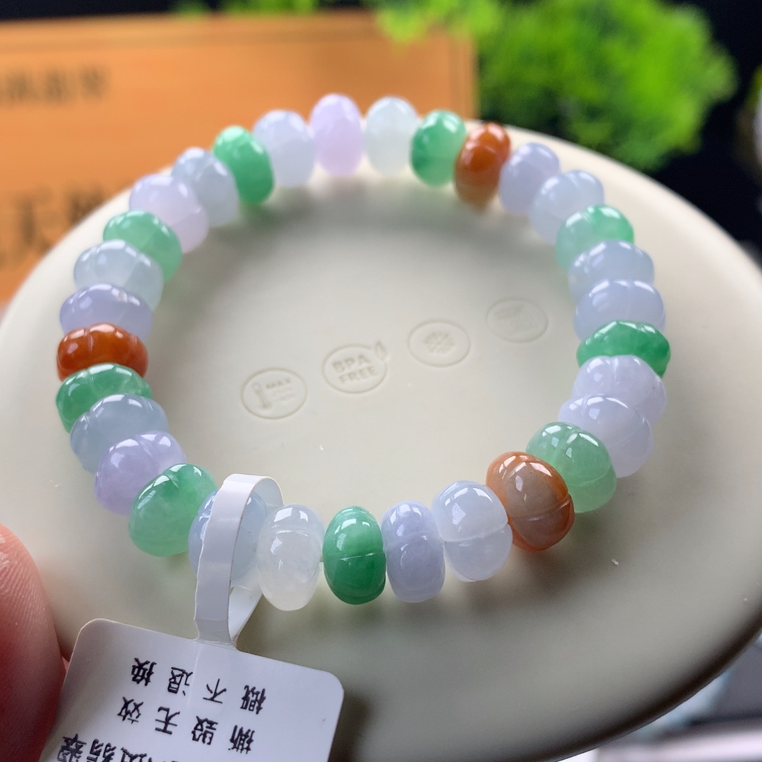 翡翠未镶嵌手链卡9.5