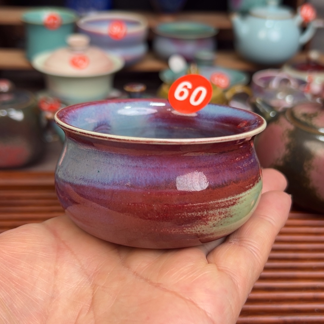 手工制作钧窑茶器
