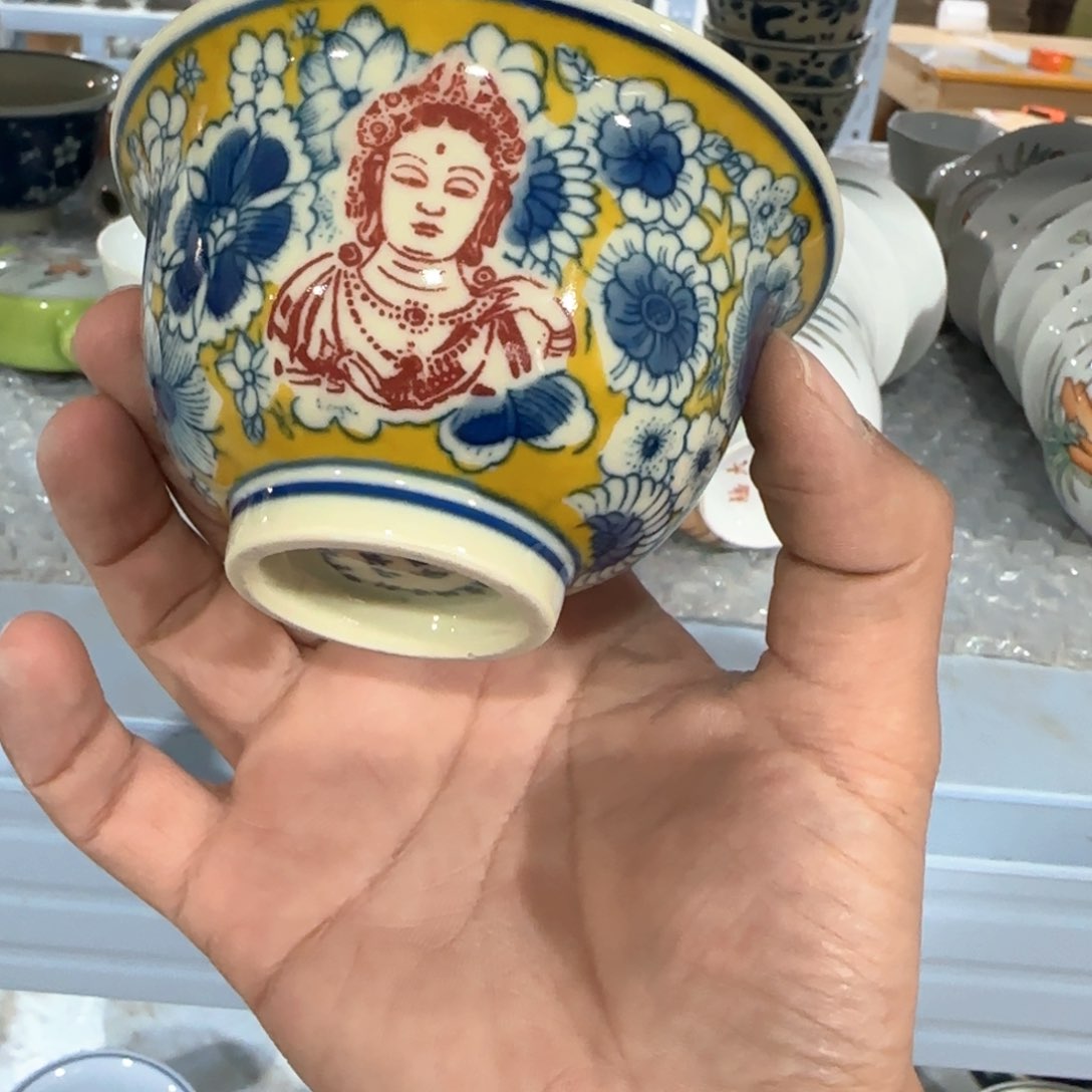 瓷片摆件手绘瓷器全部处理