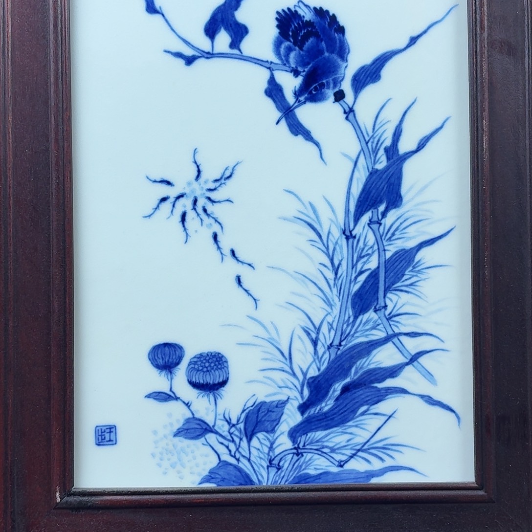 陶摆件景德镇陶瓷手工制作瓷版画