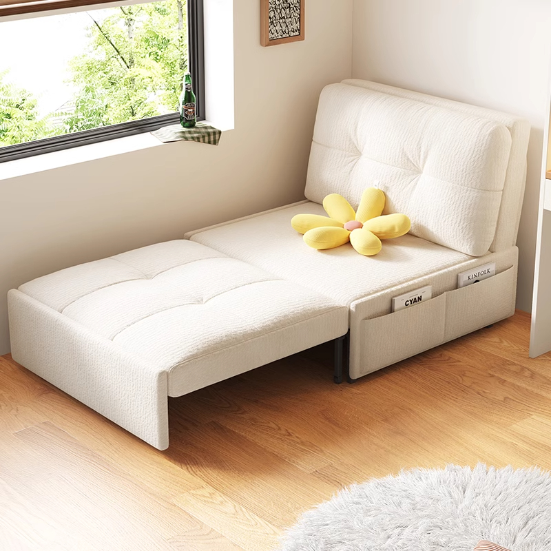 木宫匠窄沙发床一体折叠两用小户型客厅多功能单人椅简约可折叠