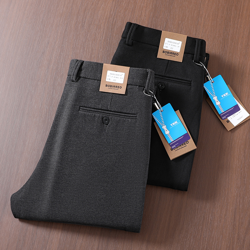 厚款商务休闲防风免烫长裤休闲裤潮流裤子秋季商务