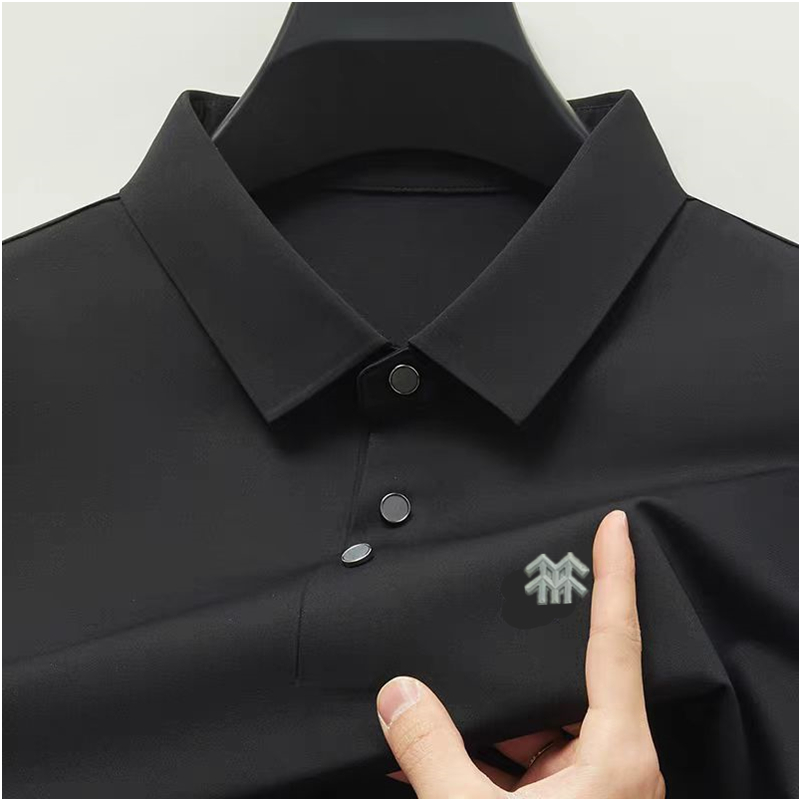 男POLO衫冰丝速干硅胶立体标行政短袖