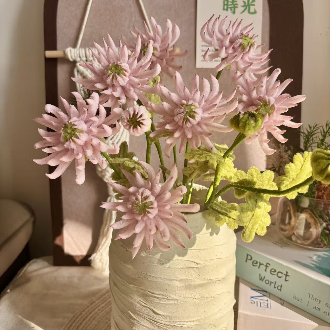 汉城粉菊扭扭棒客厅扭扭棒DIY材料包礼物手工摆件