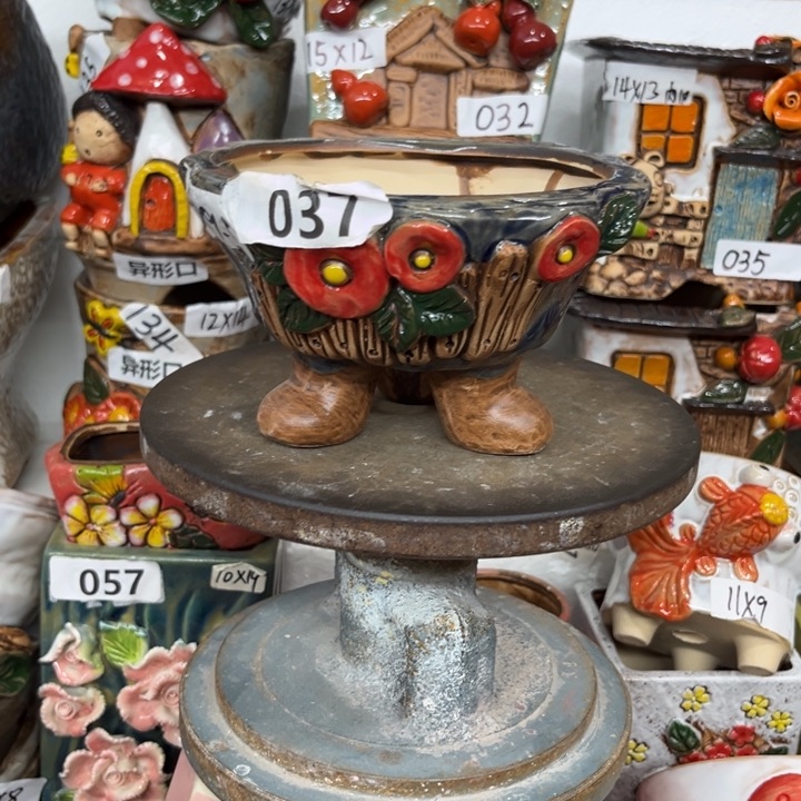 紫砂花盆粗陶材质多肉花盆