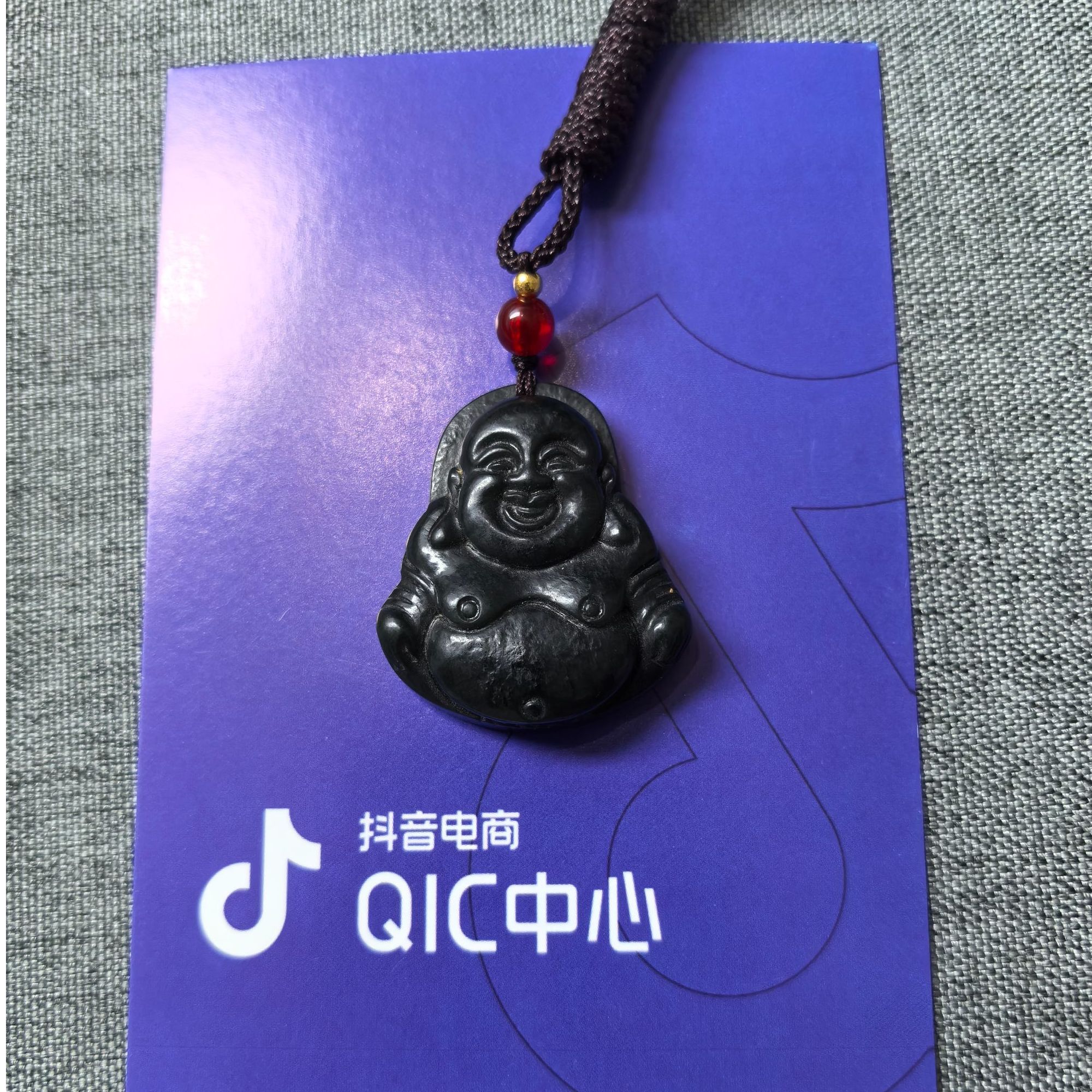 和田玉青玉菠菜绿佛公吊坠女款大肚弥勒佛玉坠