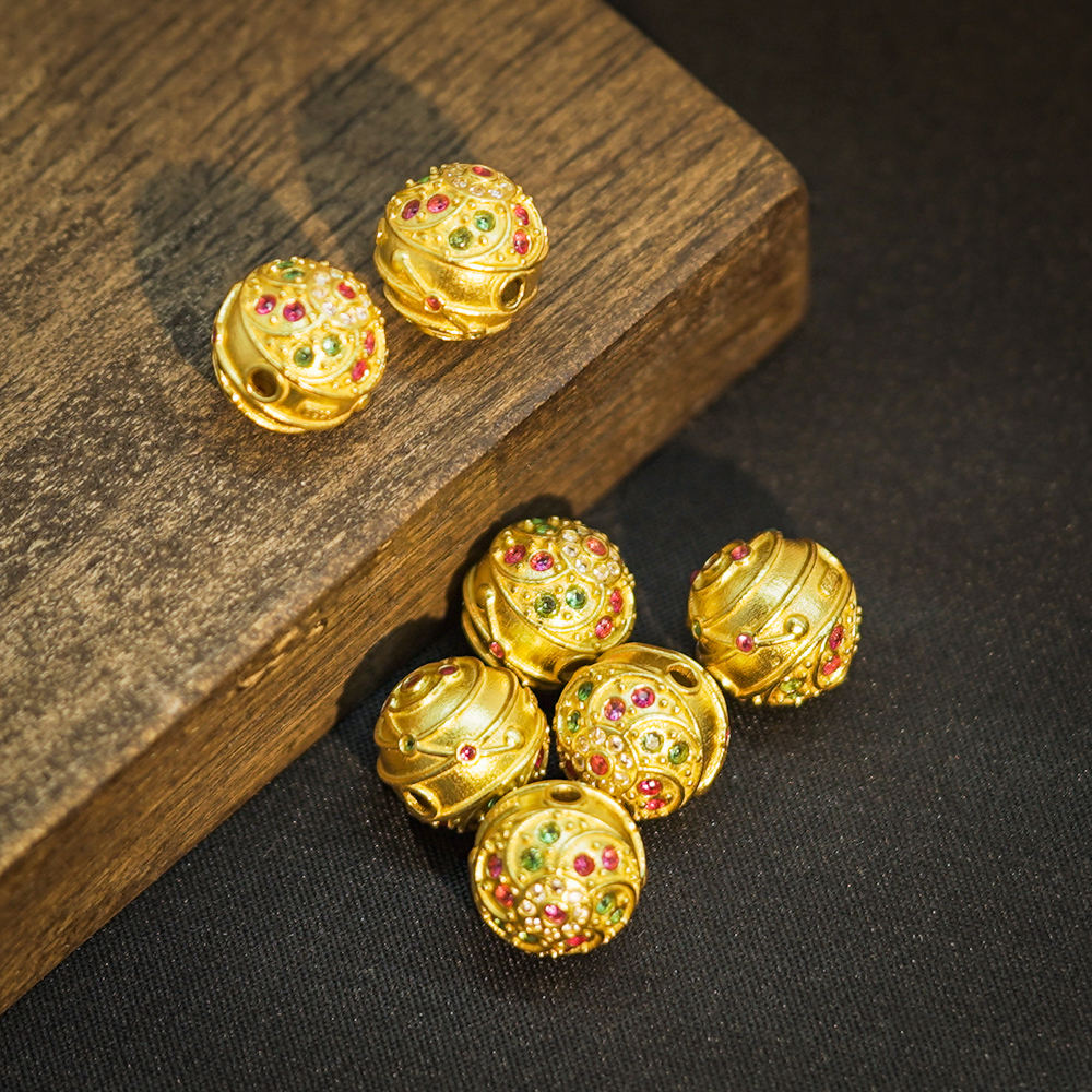 925银银制品  【发1个】银饰散珠DIY文玩珠宝PJ236