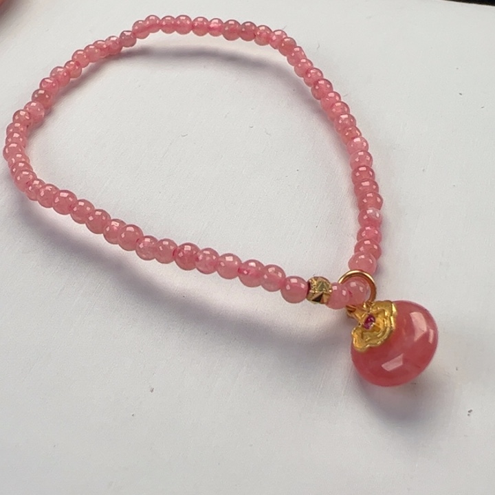 菱锰矿（红纹石）手串未镶嵌