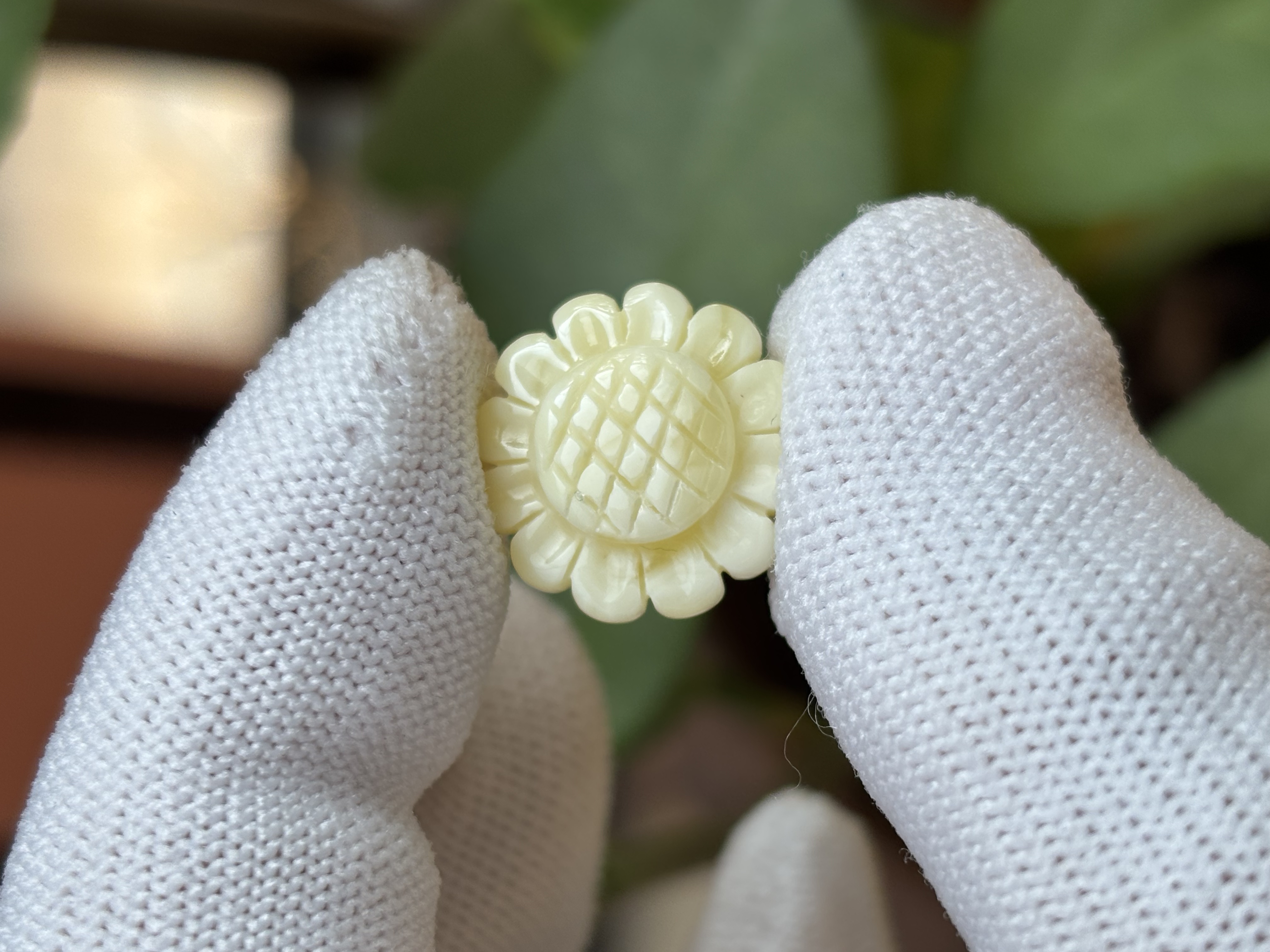 5612天然蜜蜡琥珀太阳花配饰16.3x5.9mm