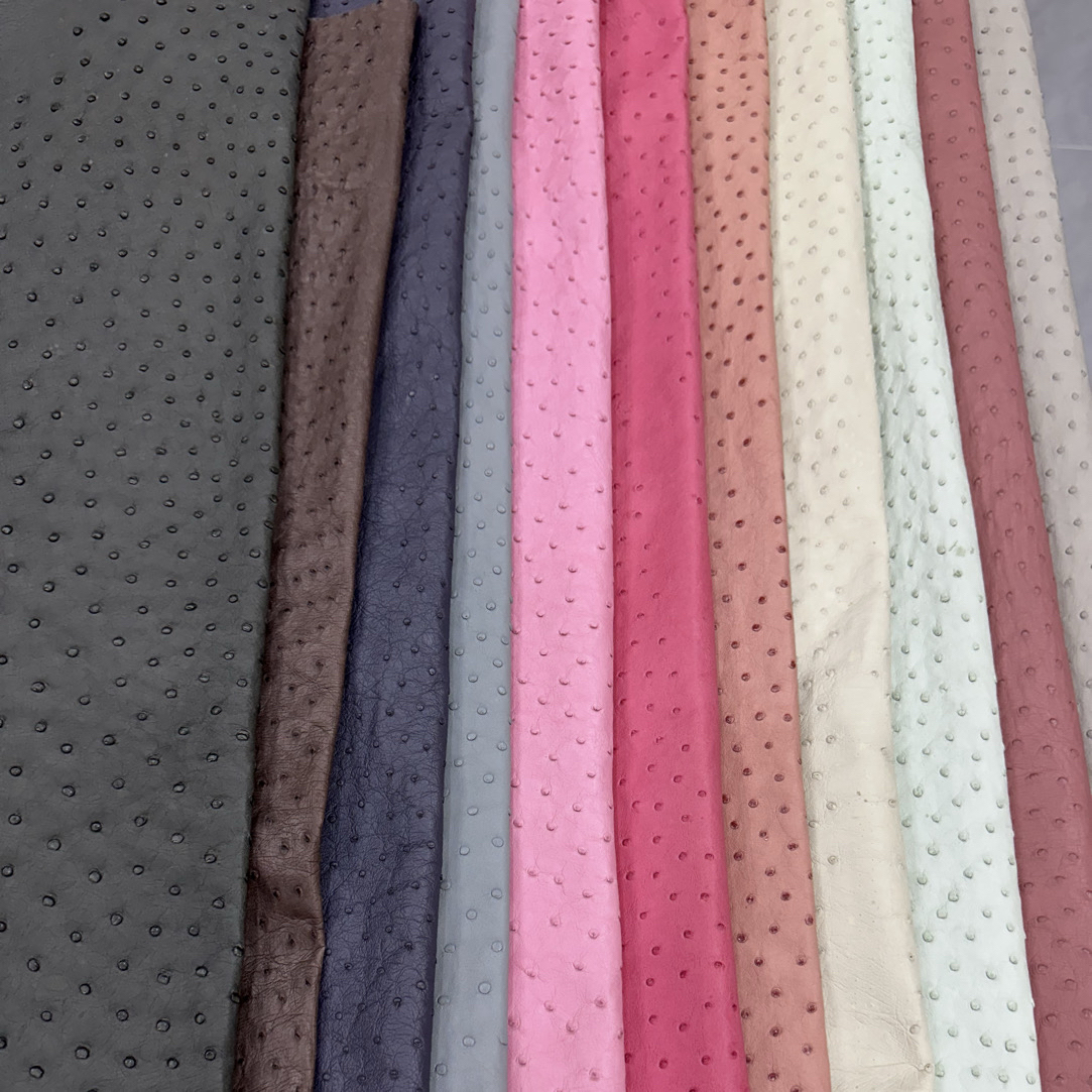 鸵鸟皮女生包包皮料 单肩包斜挎包手提包