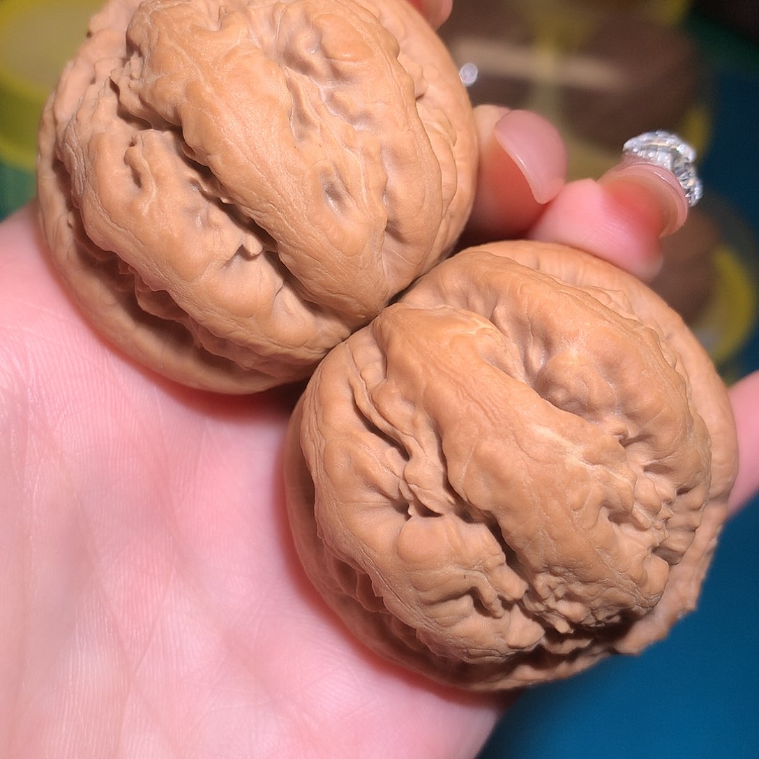 文玩核桃把件边45肚46粗筋爆肉霸王龙