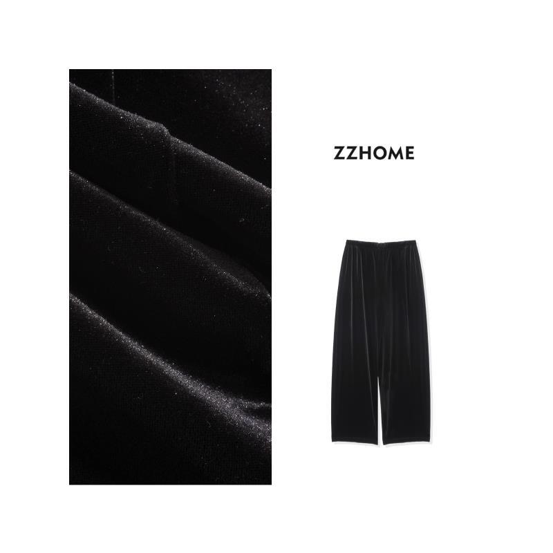 ZOZO HOME ｜优雅延伸流光丝绒简线条空气裤q171495p