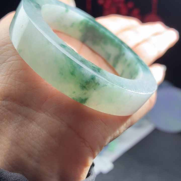 定制翡翠未镶嵌宽版春彩