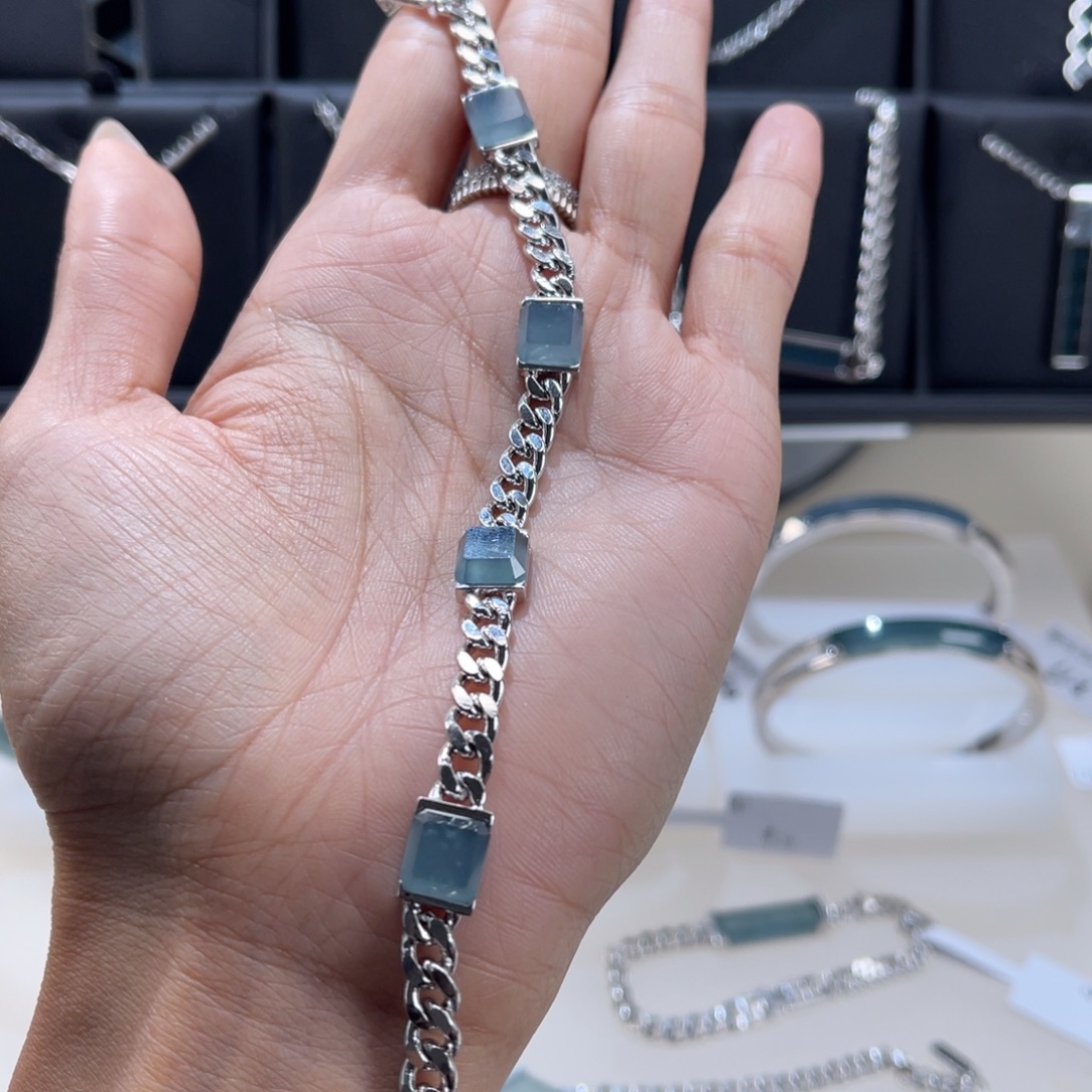 翡翠未镶嵌手镯手链19