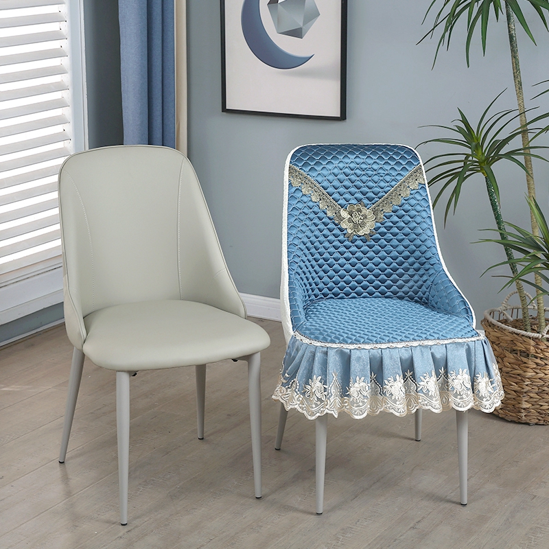 新品小扶手轻奢弧形椅子套罩四季夹棉防滑餐椅垫凳子套