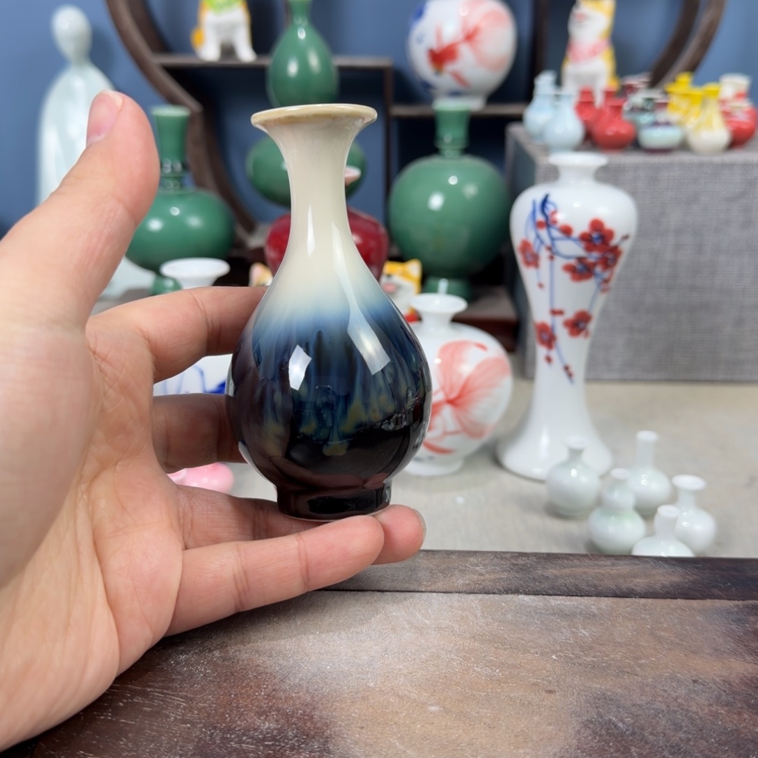 陶瓷手工小花器摆件