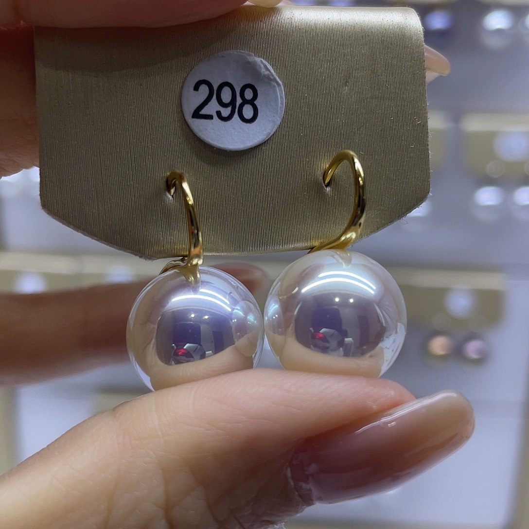 银S925镶嵌耳饰淡水珍珠