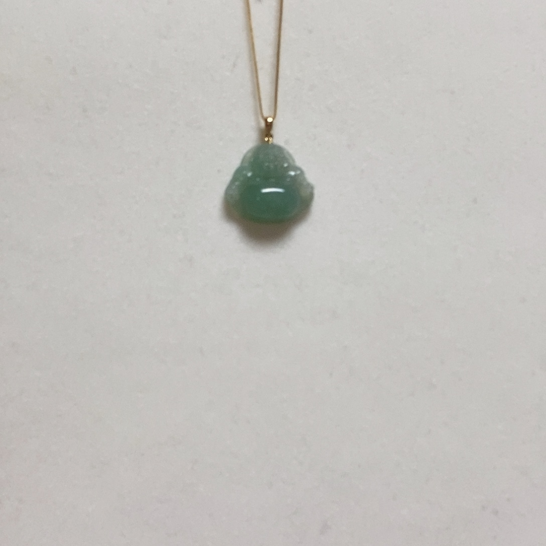 翡翠颈饰18K金镶嵌佛