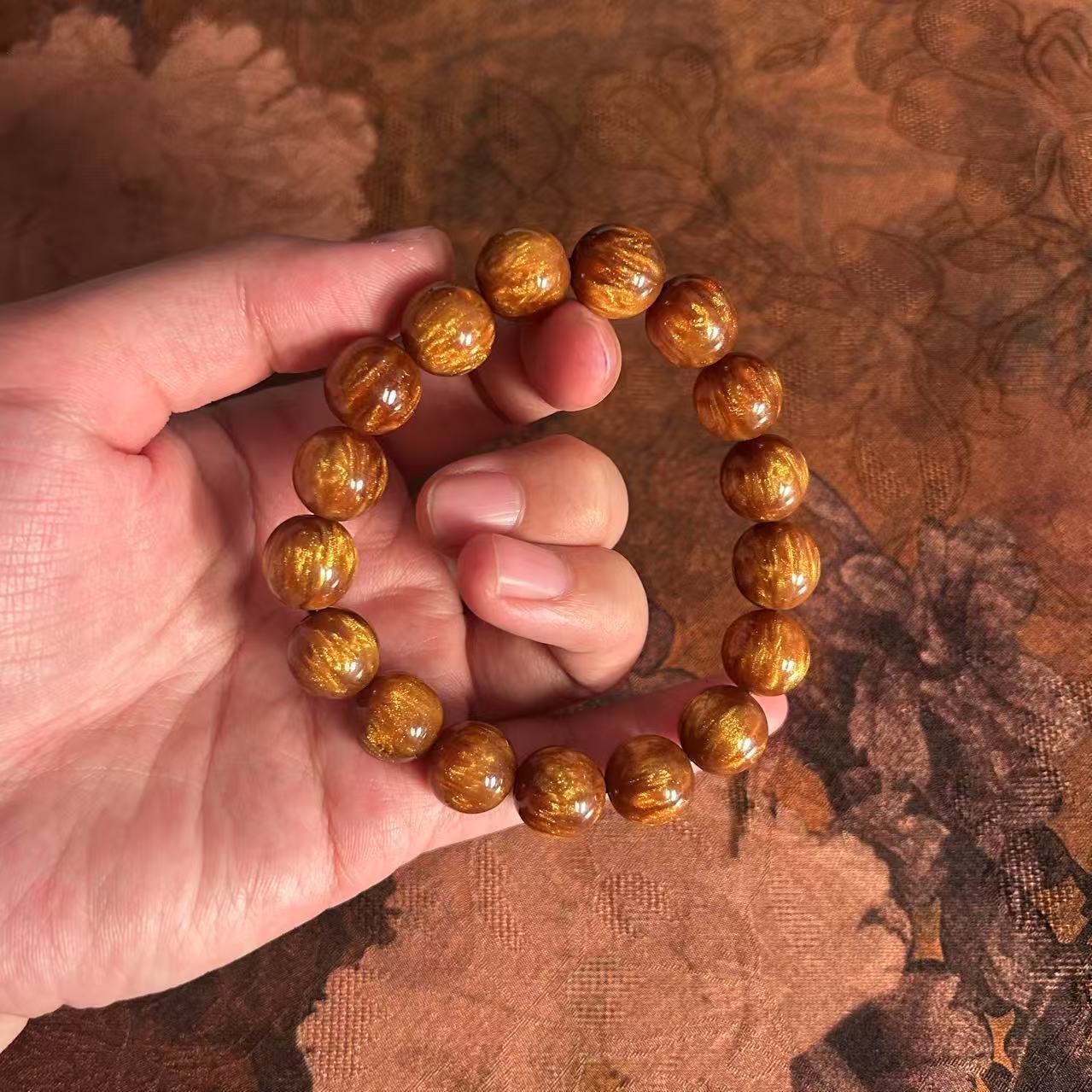 S0016-金丝楠木手串1.2*17（无礼盒）